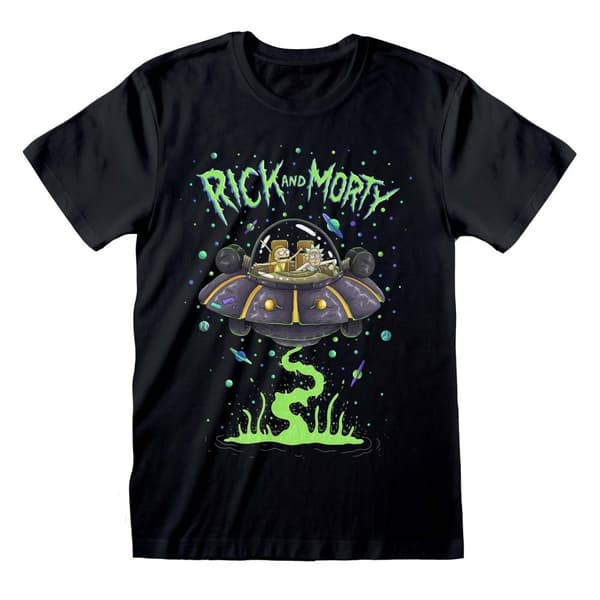 Rick And Morty - Spaceship - Unisex T-Shirt - Medium