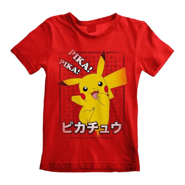 Pokemon - Pika Pika Japanese Kids T-shirt - 12-13 Years