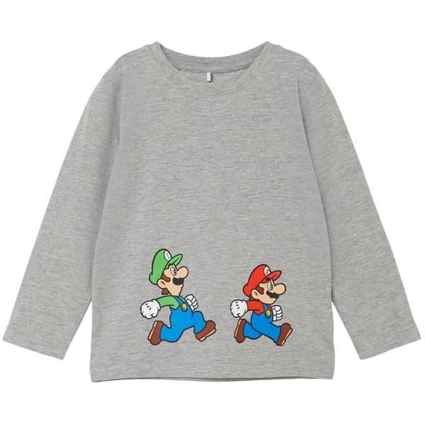 Name it Mini Super Mario Tröja, Grå, Storlek 92