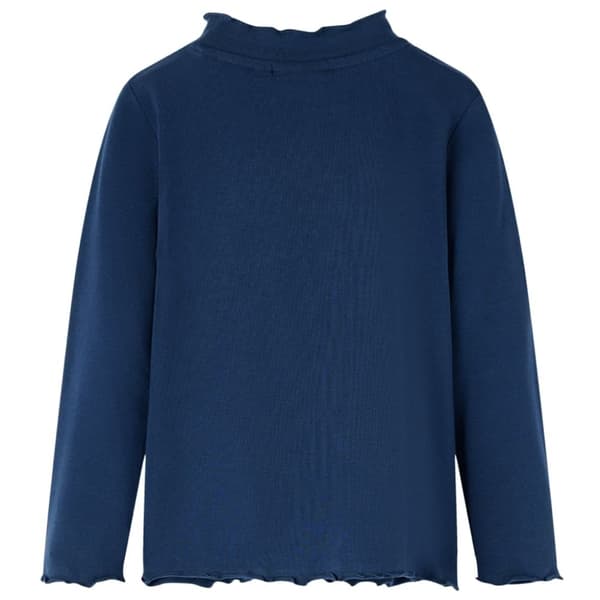 vidaXL T-shirt med långa ärmar för barn marinblå 104
