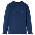 Miniatyrbild 1 av 7: vidaXL T-shirt med långa ärmar för barn marinblå 104