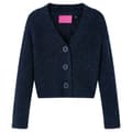 Miniatyrbilde 1 av 7: vidaXL Cardigan for barn strikket marineblå 128