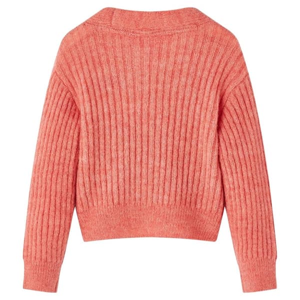 vidaXL Cardigan for barn strikket medium rosa 104