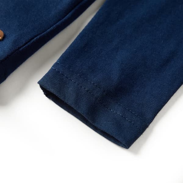 vidaXL Langærmet T-shirt til børn str. 104 marineblå