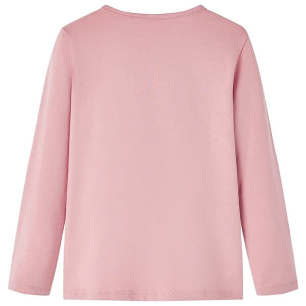 vidaXL Langærmet T-shirt til børn str. 104 lyserød