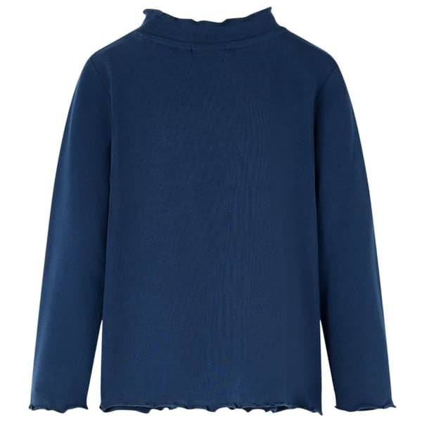 vidaXL Langærmet T-shirt til børn str. 128 marineblå