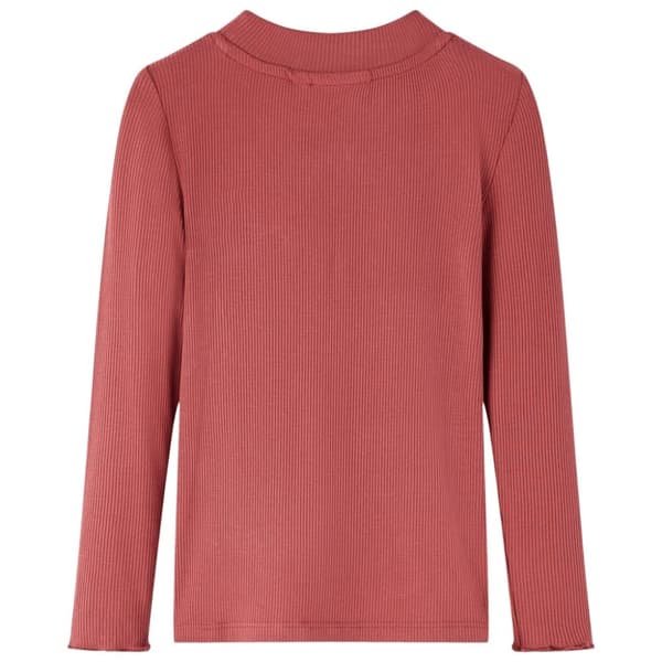 vidaXL Langærmet T-shirt til børn str. 92 mock-rullekrave rød
