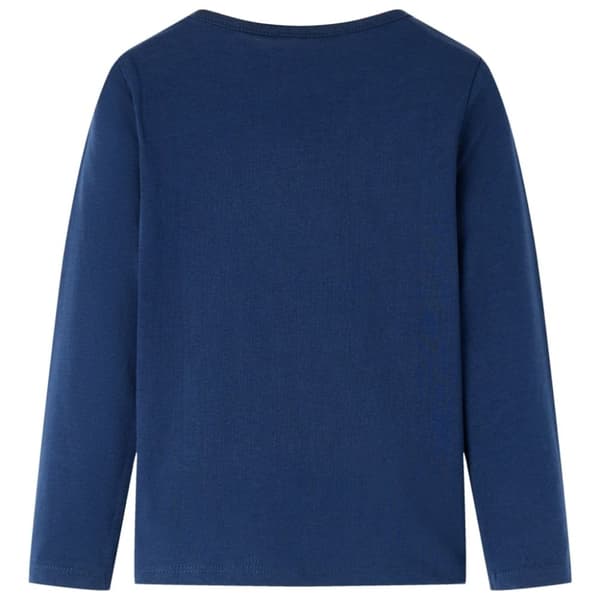 vidaXL Langærmet T-shirt til børn str. 104 marineblå