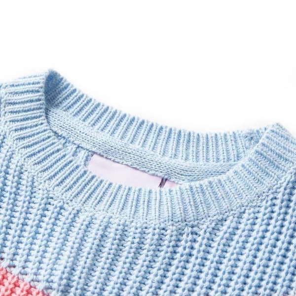 vidaXL Sweater til børn str. 116 strikket blå