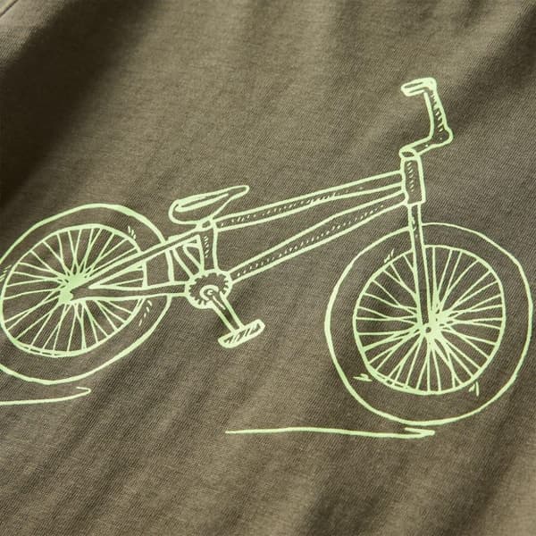 vidaXL T-shirt med långa ärmar för barn khaki 128