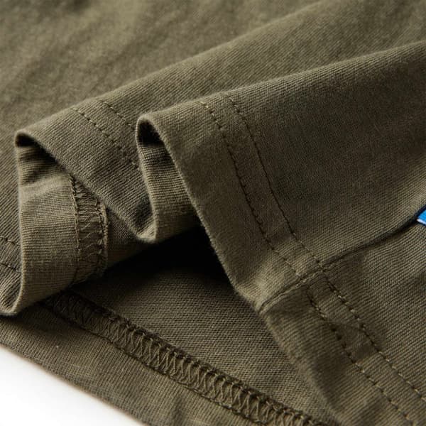 vidaXL T-shirt med långa ärmar för barn khaki 128