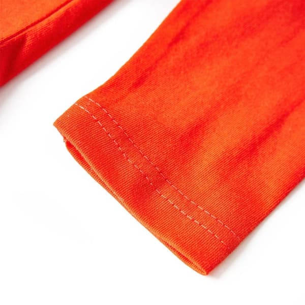 vidaXL T-shirt med långa ärmar för barn stark orange 128