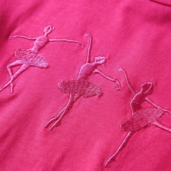 vidaXL T-shirt med långa ärmar för barn stark rosa 92