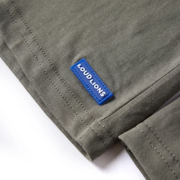 vidaXL T-shirt med långa ärmar för barn khaki 128