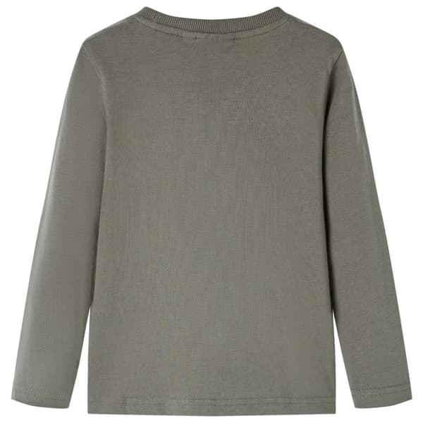 vidaXL T-shirt med långa ärmar för barn khaki 128
