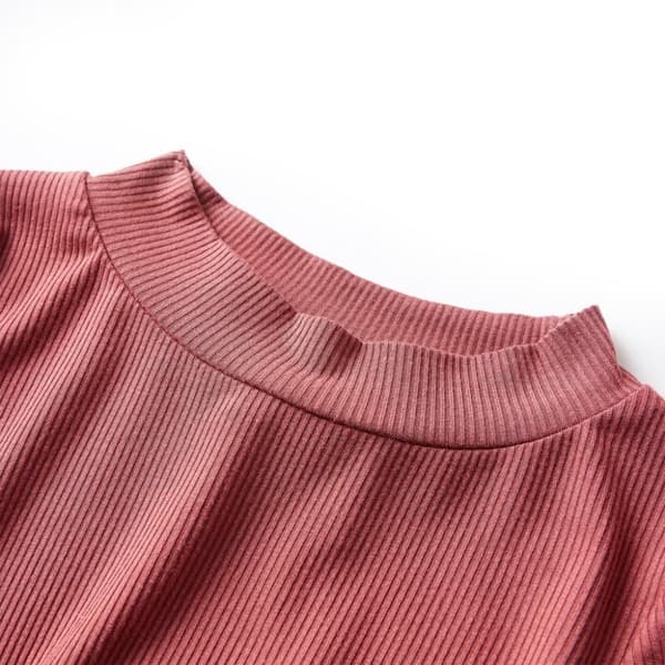 vidaXL T-shirt med långa ärmar för barn polokrage ljusröd 104