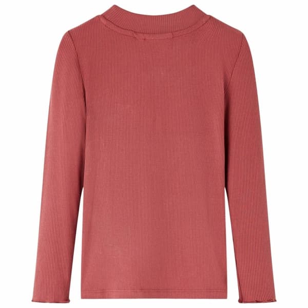 vidaXL T-shirt med långa ärmar för barn polokrage ljusröd 104