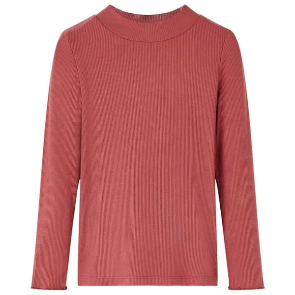 vidaXL T-shirt med långa ärmar för barn polokrage ljusröd 92