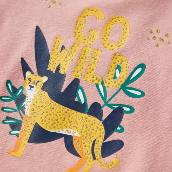 vidaXL T-shirt med långa ärmar för barn ljus rosa 116