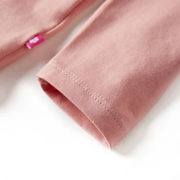 vidaXL T-shirt med långa ärmar för barn ljus rosa 116