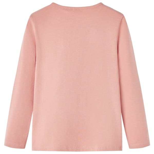 vidaXL T-shirt med långa ärmar för barn ljus rosa 116