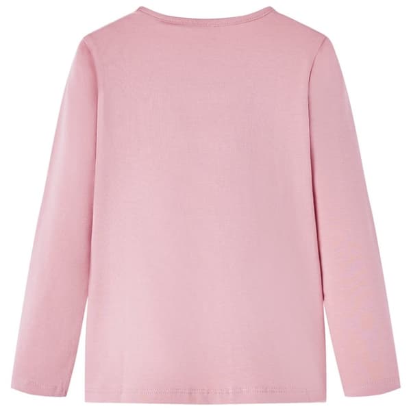 vidaXL T-shirt med långa ärmar för barn ljusrosa 116