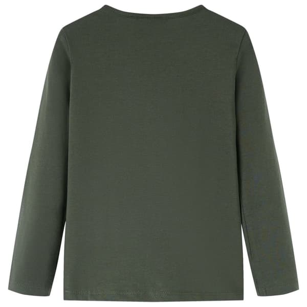 vidaXL T-shirt med långa ärmar för barn khaki 104