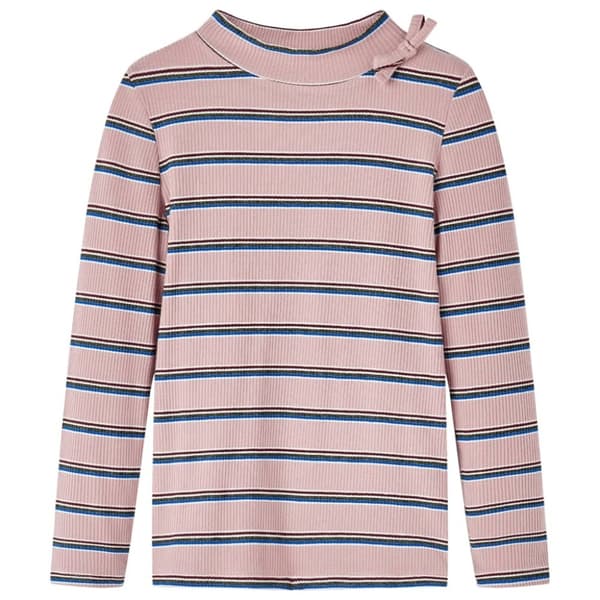 vidaXL T-shirt med långa ärmar för barn ljusrosa 104