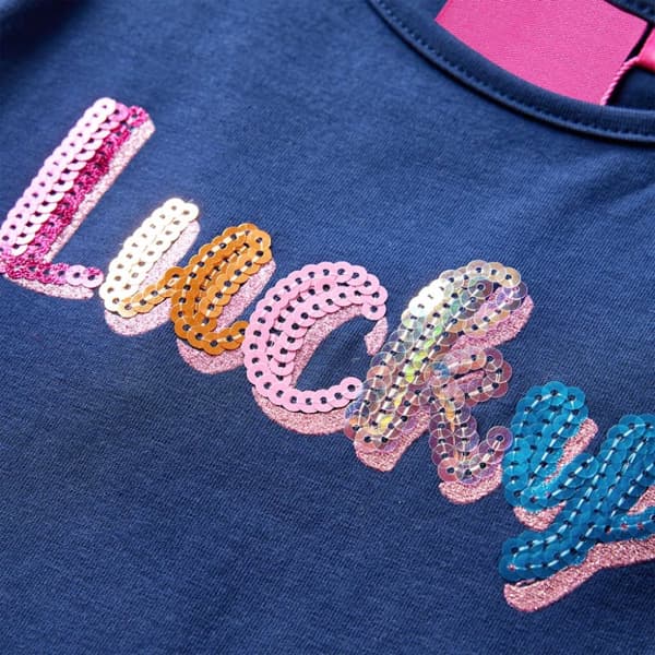 vidaXL T-shirt med långa ärmar för barn marinblå 104