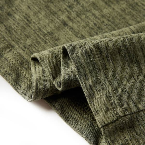 vidaXL Lasten pitkähihainen T-paita khaki melange 92