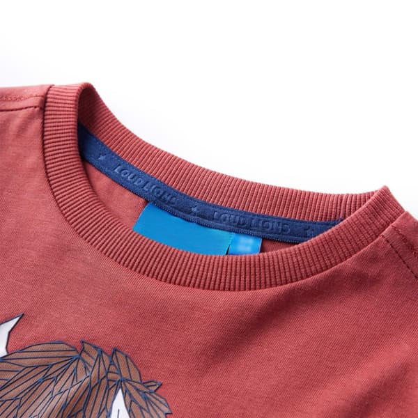 vidaXL Langærmet T-shirt til børn str. 116 rød