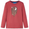 Miniatyrbillede 1 af 7: vidaXL Langærmet T-shirt til børn str. 116 rød