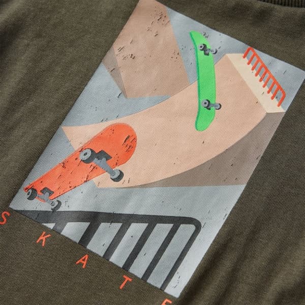vidaXL Langærmet T-shirt til børn str. 92 kakifarvet