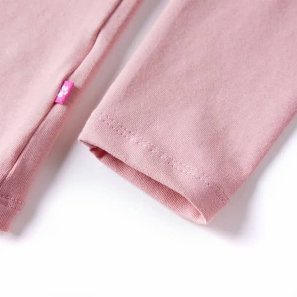 vidaXL T-shirt med långa ärmar för barn ljusrosa 140