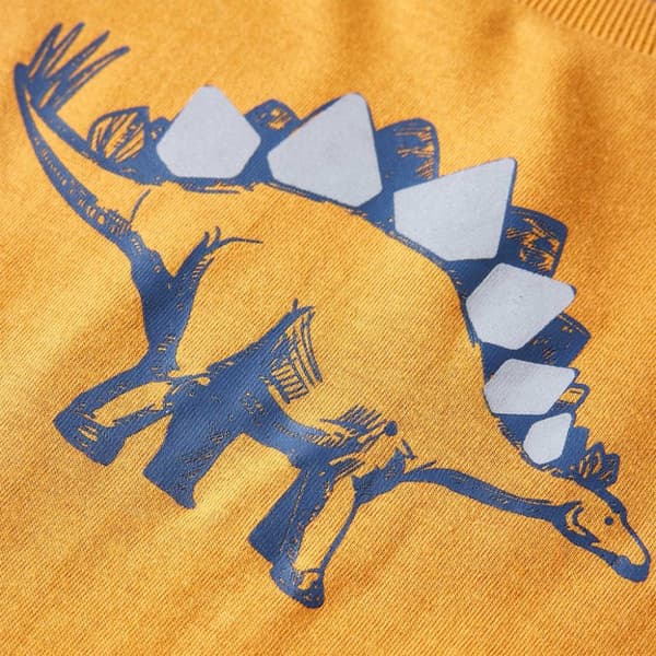 vidaXL T-shirt med långa ärmar för barn mörk ockra 116