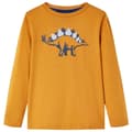 Miniatyrbild 1 av 8: vidaXL T-shirt med långa ärmar för barn mörk ockra 116