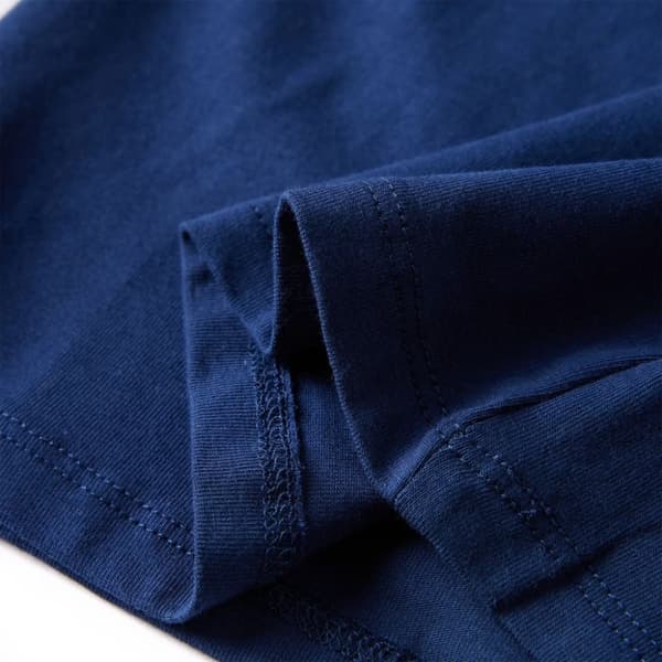 vidaXL T-shirt med långa ärmar för barn marinblå 128