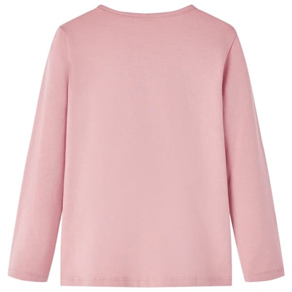 vidaXL T-shirt med långa ärmar för barn ljus rosa 92