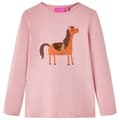 Miniatyrbild 1 av 7: vidaXL T-shirt med långa ärmar för barn ljus rosa 92