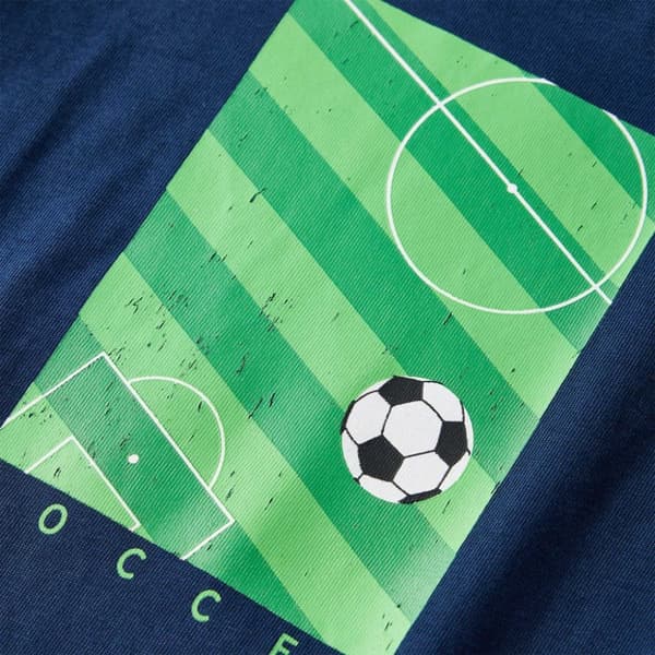 vidaXL T-shirt med långa ärmar för barn marinblå 128