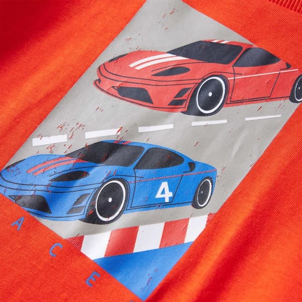 vidaXL T-shirt med långa ärmar för barn stark orange 116