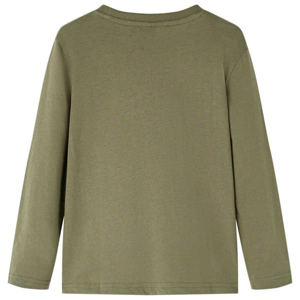 vidaXL T-shirt med långa ärmar för barn khaki 104