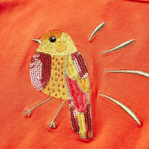 vidaXL T-shirt med långa ärmar för barn mörk orange 104
