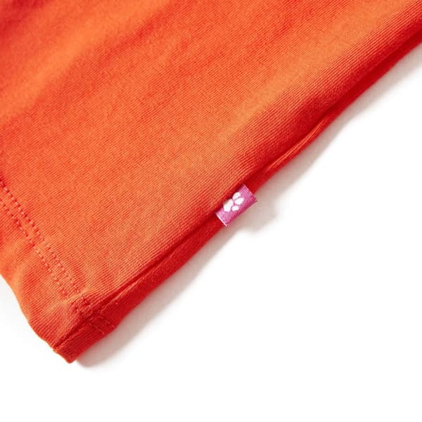 vidaXL T-shirt med långa ärmar för barn mörk orange 104