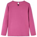Miniatyrbild 2 av 7: vidaXL T-shirt med långa ärmar för barn hallonrosa 116