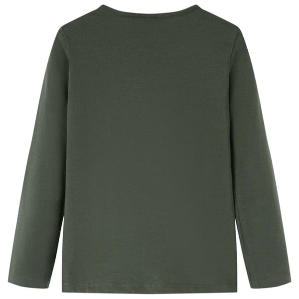 vidaXL T-shirt med långa ärmar för barn khaki 116