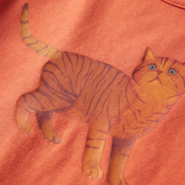 vidaXL T-shirt med långa ärmar för barn stark orange 128