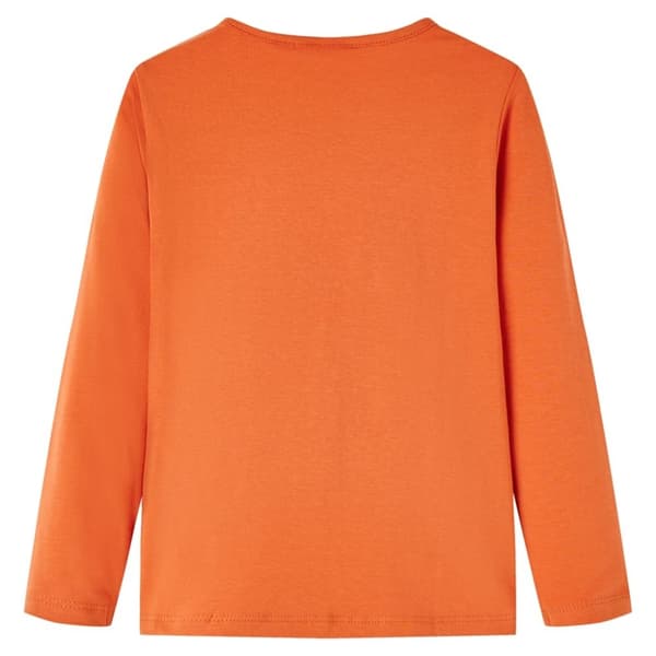 vidaXL T-shirt med långa ärmar för barn stark orange 128