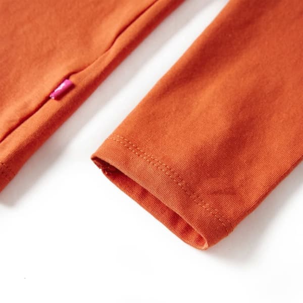 vidaXL T-shirt med långa ärmar för barn stark orange 116