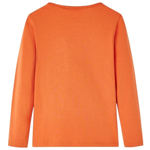 vidaXL T-shirt med långa ärmar för barn stark orange 116